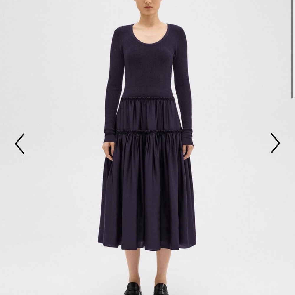 Theory Deep black Long Sleeve Dress